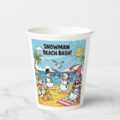 Gobelets En Papier Snowman Beach Bash (Recto)