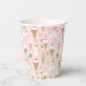 Gobelets En Papier Snowman Crème glacée cônes Noël Motif (Verso)