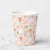 Gobelets En Papier Snowman Crème glacée cônes Noël Motif (Recto)