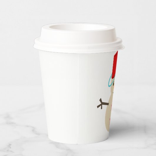 Gobelets En Papier Snowman mignon fait de sable avec seau pour Casque (Droite)