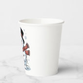 Gobelets En Papier Snowman tenant Matcha Boire Noël (Gauche)