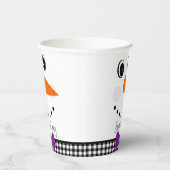 Gobelets En Papier Snowman Visage violet Bowple Buffalo noir Plaid (Droite)