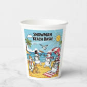 Gobelets En Papier Snowmen Beach Bash (Verso)
