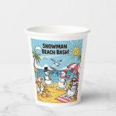 Gobelets En Papier Snowmen Beach Bash (Recto)