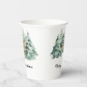 Gobelets En Papier SnowWinter Woodland Deer Joyeux Noël (Droite)