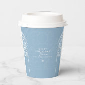 Gobelets En Papier Snowy Gothique hiver Fairytale Script Noël (Verso)