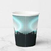 Gobelets En Papier Snowy mountain mysterious blue neon light (Droite)