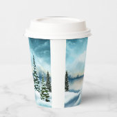 Gobelets En Papier Snowy pine (Gauche)