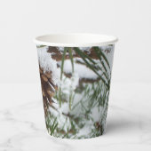 Gobelets En Papier Snowy Pine Cone I (Verso)