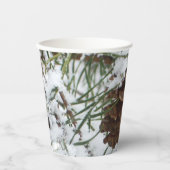 Gobelets En Papier Snowy Pine Cone I (Recto)