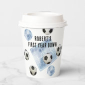 Gobelets En Papier Soccer First Year Down Birthday Party (Verso)