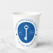 Gobelets En Papier Société hypothécaire personnalisée moderne Ajouter (Recto)