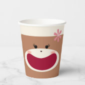 Gobelets En Papier Sock Monkey Smile(Girl) (Recto)
