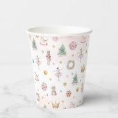 Gobelets En Papier Soft Pink Nutcracker fête d'anniversaire (Verso)