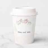 Gobelets En Papier Soft Pink Roses & Bride and Groom Collection (Verso)