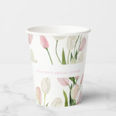 Gobelets En Papier Soft Pink Tulip Bridal Shower (Verso)