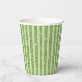 Gobelets En Papier Soft Pistachio Glitter Style Minimal Pattern (Verso)