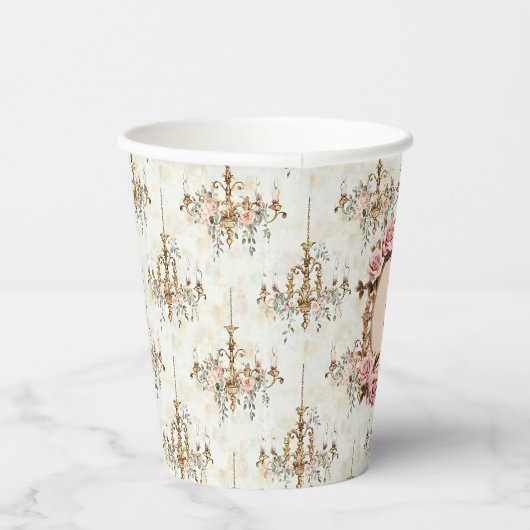 Gobelets En Papier Soft Renaissance Rococo Coquette Regency Party (Droite)