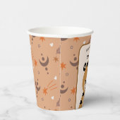 Gobelets En Papier Soft Safari Tiger Celestial Neutral Baby Shower (Droite)