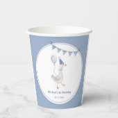 Gobelets En Papier Soie Goose Blue Boy fête d'anniversaire (Verso)