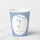 Gobelets En Papier Soie Goose Blue Boy fête d'anniversaire (Recto)