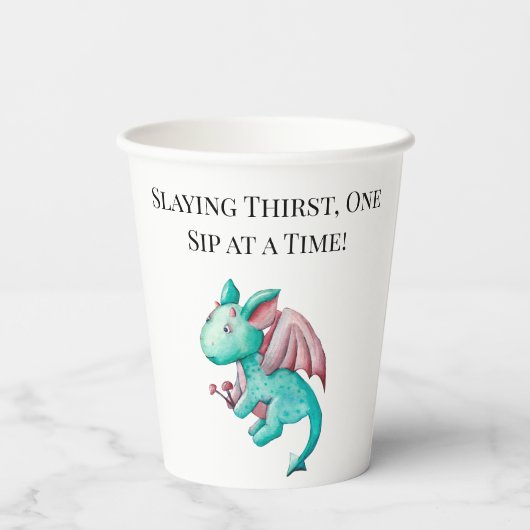 Gobelets En Papier Soif tranchée, Un Sip à la fois ! (Verso)
