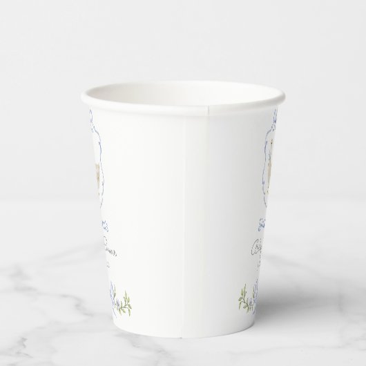 Gobelets En Papier Soignée Goose Blue Bow bébé garçon douche (Droite)