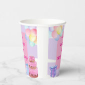 Gobelets En Papier Soirée : Anniversaire violet et rose (Droite)