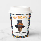 Gobelets En Papier Soirée costumée Halloween - Cute et Éffrayante (Recto)