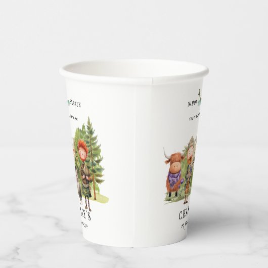 Gobelets En Papier Soirée d'anniversaire à thème écossais (Droite)