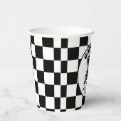 Gobelets En Papier Soirée d'anniversaire de hockey sur glace Retro (Droite)