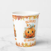 Gobelets En Papier Soirée d'anniversaire de la petite Citrouille (Verso)