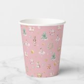 Gobelets En Papier Soirée d'anniversaire de Nutcracker rose (Verso)