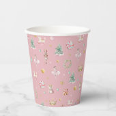 Gobelets En Papier Soirée d'anniversaire de Nutcracker rose (Recto)