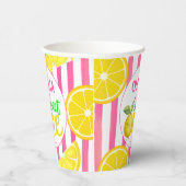 Gobelets En Papier Soirée d'anniversaire d'une citronnelle rose (Droite)