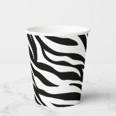 Gobelets En Papier Soirée d'anniversaire en safari imprimé noir blanc (Recto)