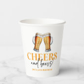 Gobelets En Papier Soirée d'anniversaire pour la bière et la bière (Verso)