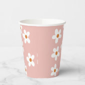 Gobelets En Papier Soirée d'anniversaire rose Boho Daisy (Gauche)