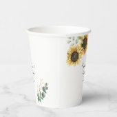 Gobelets En Papier Soirée de mariage de Sunflower Eucalyptus (Droite)