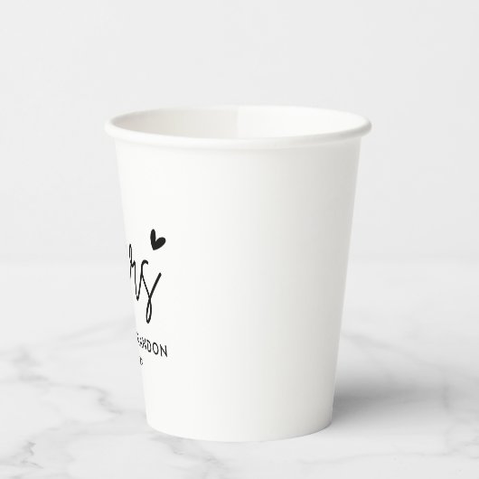 Gobelets En Papier Soirée de mariage moderne (Gauche)