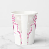 Gobelets En Papier Soirée de Noël des Filles Disco Rose (Gauche)