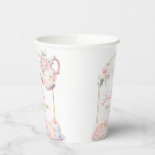 Gobelets En Papier Soirée de thé à la Fête des mariées rose or (Gauche)