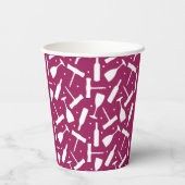 Gobelets En Papier Soirée Dégustation De Vins Élégante (Verso)