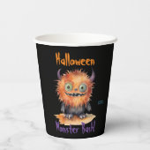 Gobelets En Papier Soirée d'Halloween du mignon Monster Bash (Verso)