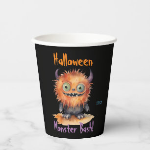 Gobelets En Papier Soirée d'Halloween du mignon Monster Bash