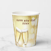 Gobelets En Papier Soirée et fête du toast du Nouvel An (Verso)