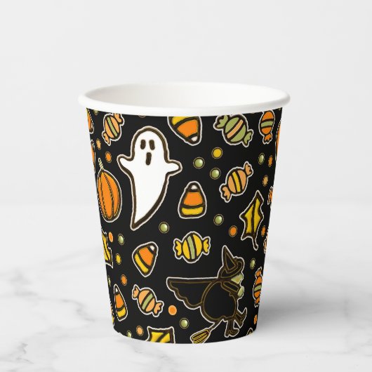 Gobelets En Papier Soirée Halloween (Recto)