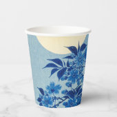 Gobelets En Papier Soirée Lune Arbre Bleu Lune (Recto)