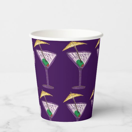 Gobelets En Papier Soirée Martini (Verso)