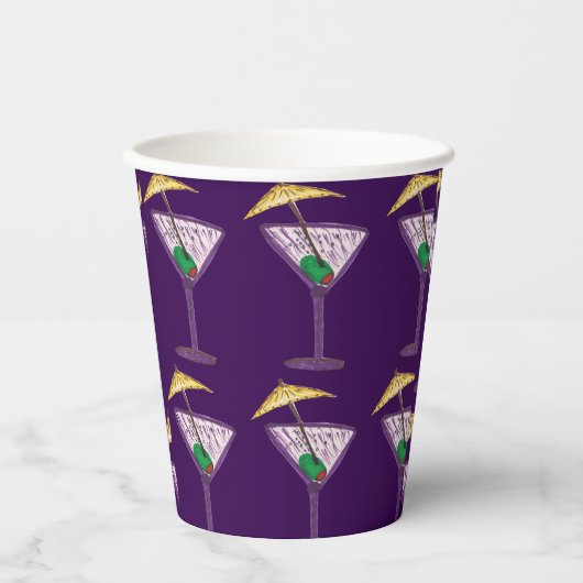 Gobelets En Papier Soirée Martini (Recto)
